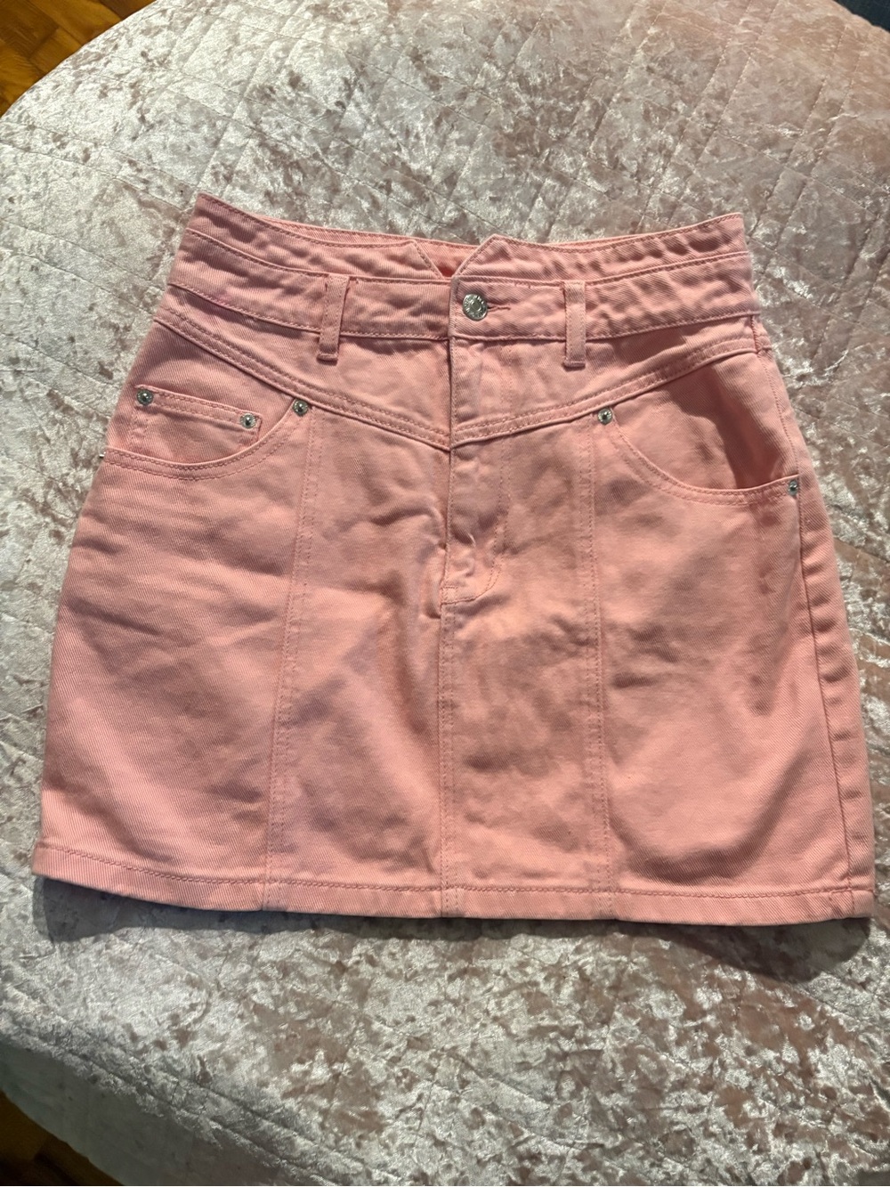 Forever 21 Dusty Pink Denim Mini Skirt